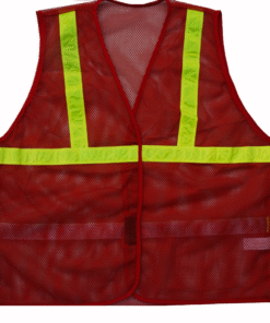 Áo Phản Quang, Áo Lưới Phản Quang Màu Đỏ